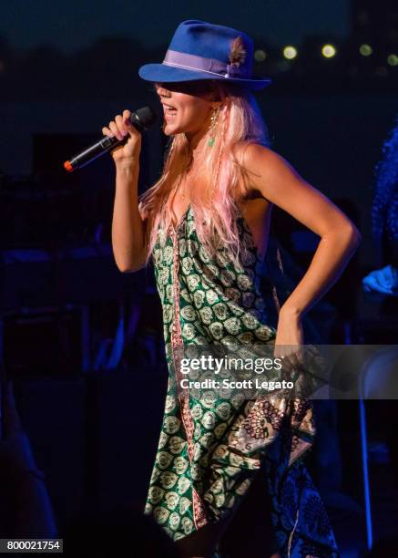 Joss Stone performs at Chene Park Amphitheater on June 22, 2017 in Detroit, Michigan.