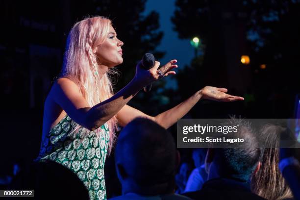 Joss Stone performs at Chene Park Amphitheater on June 22, 2017 in Detroit, Michigan.