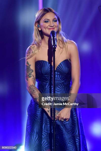 Julia Michaels performs onstage at the Logo's 2017 Trailblazer Honors event at Cathedral of St. John the Divine on June 22, 2017 in New York City.