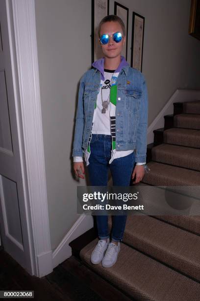 Cara Delevingne attends as Levi's Tailor Shop celebrates the beginning of festival season at The Pig on June 22, 2017 in Bath, England.