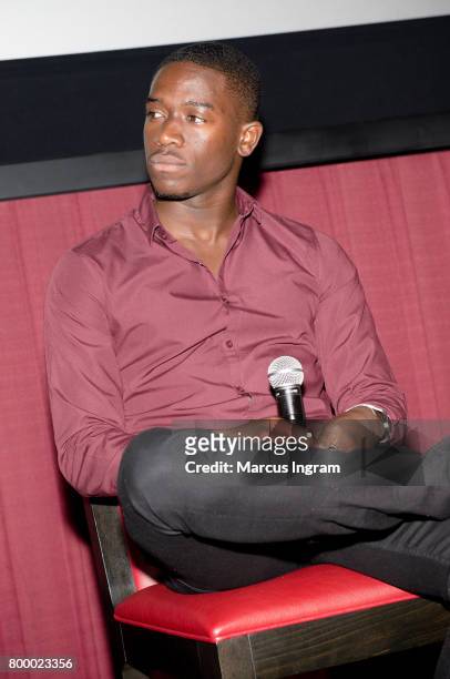 Actor Damson Idris speaks on stage during the "Snowfall" FX screening on June 22, 2017 in Atlanta, Georgia.