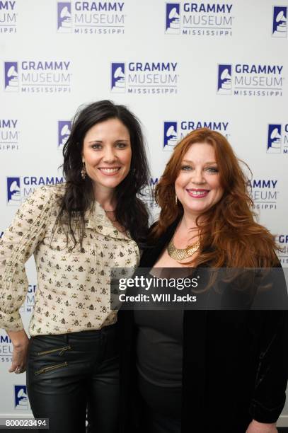 Shannon McNally and Susan Marshall pose backstage at GRAMMY Museum Mississippi on June 22, 2017 in Cleveland, Mississippi.
