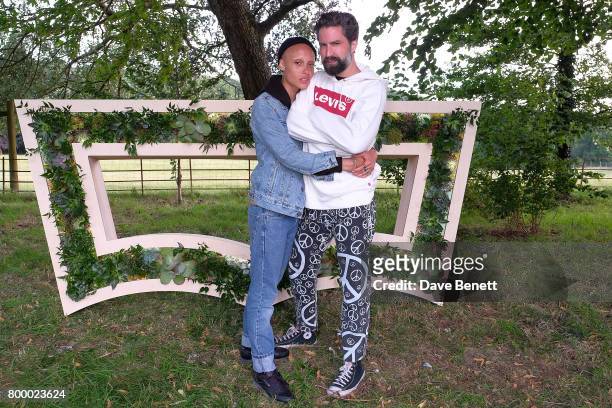 Adwoa Aboah and Jack Guinness attend as Levi's Tailor Shop celebrates the beginning of festival season at The Pig on June 22, 2017 in Bath, England.