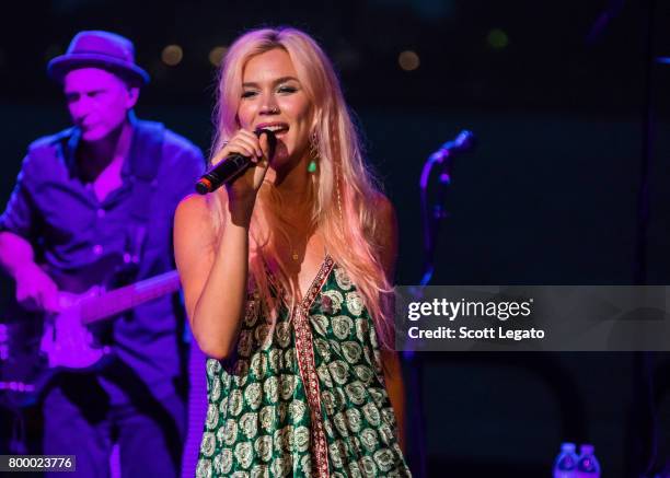 Joss Stone performs at Chene Park Amphitheater on June 22, 2017 in Detroit, Michigan.