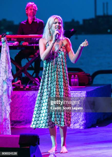 Joss Stone performs at Chene Park Amphitheater on June 22, 2017 in Detroit, Michigan.