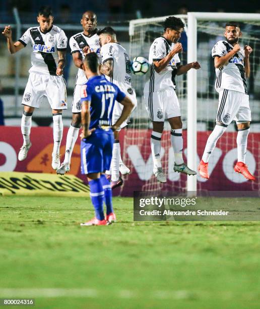 Payers of Ponte Preta in action during the match between Ponte Preta and Cruzeiro for the Brasileirao Series A 2017 at Moises Zucarelli Stadium on...