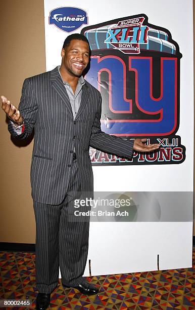 Giants Defensive End Michael Strahan at the NFL Super Bowl XLII Champions DVD Premiere Screening at AMC Empire 25 Theaters in Times Square on...