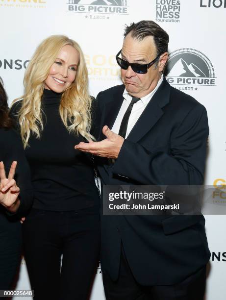 Eloise Broady De Joria and Dan Aykroyd attends "Good Fortune" New York premiere at AMC Loews Lincoln Square 13 theater on June 22, 2017 in New York...