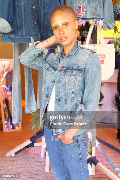 Adwoa Aboah attends as Levi's Tailor Shop celebrates the beginning of festival season at The Pig on June 22, 2017 in Bath, England.