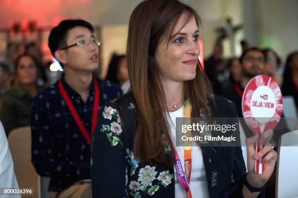 Guests attend the YouTube @ VidCon Brand Lounge at Anaheim Convention Center on June 22, 2017 in Anaheim, California.