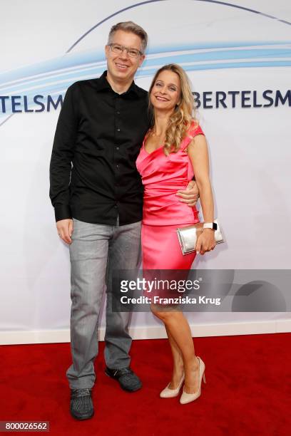 Frank Thelen and his wife Nathalie Thelen-Sattler attend the 'Bertelsmann Summer Party' at Bertelsmann Repraesentanz on June 22, 2017 in Berlin,...