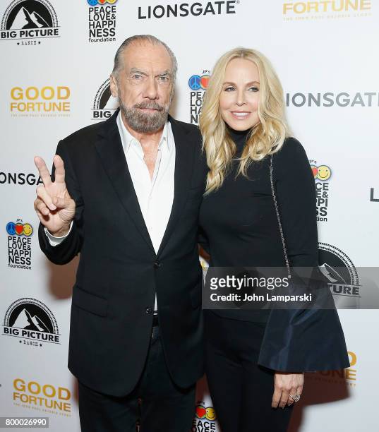 John Paul DeJoria and Eloise Broady DeJoria attend "Good Fortune" New York premiere at AMC Loews Lincoln Square 13 theater on June 22, 2017 in New...