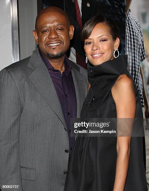 Forest Whitaker and Keisha Whitaker attend the premiere of "Vantage Point" at the AMC Lincoln Square Cinema on February 20, 2008 in New York City.