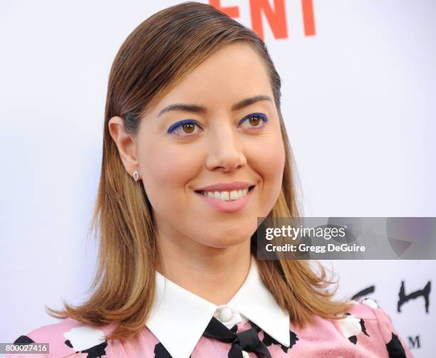 Aubrey Plaza arrives at the 2017 Los Angeles Film Festival - Closing Night Screening Of "Ingrid Goes West" at Arclight Cinemas Culver City on June...