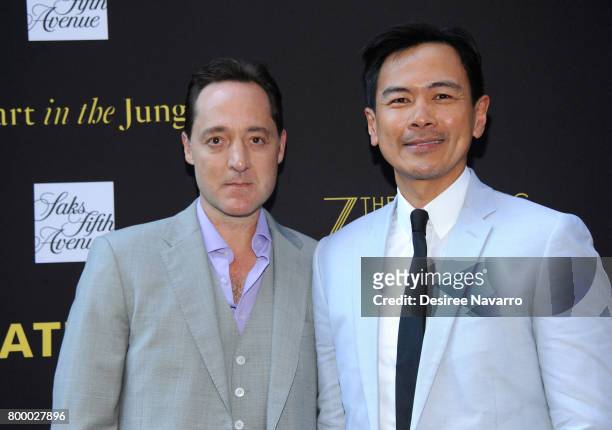 Actors Brennan Brown and Joel de la Fuente from the cast of 'The Man in the High Castle' attend Saks For Your Consideration Emmy Windows Unveiling at...