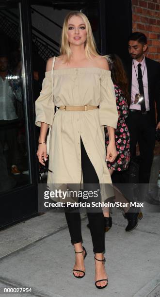 Model Lindsay Ellingson is seen on June 22, 2017 in New York City.
