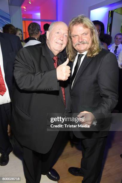 Reiner Calmund and Leslie Mandoki attend the Bertelsmann Summer Party on June 22, 2017 in Berlin, Germany.