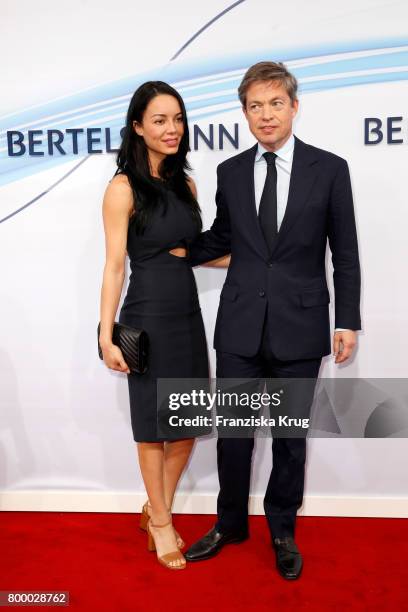 Nicolas Berggruen and Yoselyn Bencosme attend the 'Bertelsmann Summer Party' at Bertelsmann Repraesentanz on June 22, 2017 in Berlin, Germany.