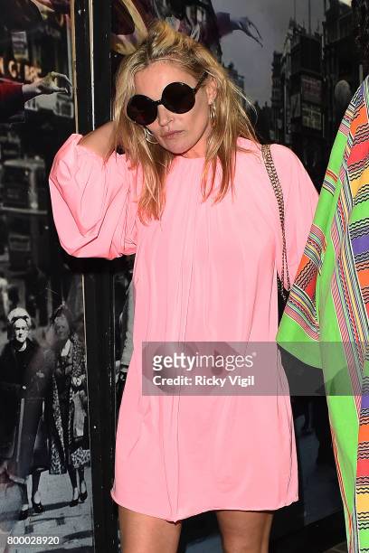 Kate Moss arrives at The Box night club in Soho after attending Calvin Klein - fragrance launch party at Spencer House on June 22, 2017 in London,...