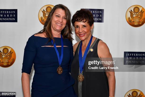 Dorothea Bongiovi , recipient of the Jacqueline Kennedy Onassis Award, and Sheila Johnson, recipient of the S. Roger Horchow Award for Outstanding...