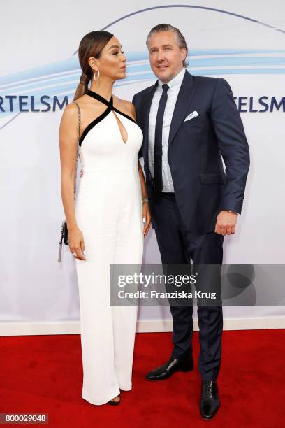 German presenter Verona Pooth and her husband Franjo Pooth attend the 'Bertelsmann Summer Party' at Bertelsmann Repraesentanz on June 22, 2017 in...