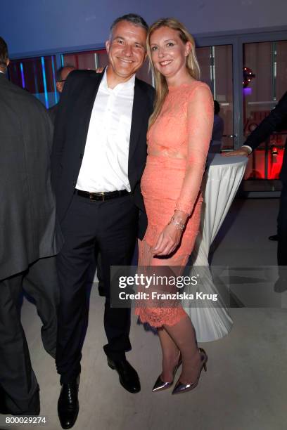 Daniel Terberger and Jette Joop attend the 'Bertelsmann Summer Party' at Bertelsmann Repraesentanz on June 22, 2017 in Berlin, Germany.