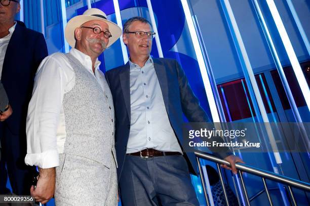 Horst Lichter and Guenther Jauch attend the 'Bertelsmann Summer Party' at Bertelsmann Repraesentanz on June 22, 2017 in Berlin, Germany.