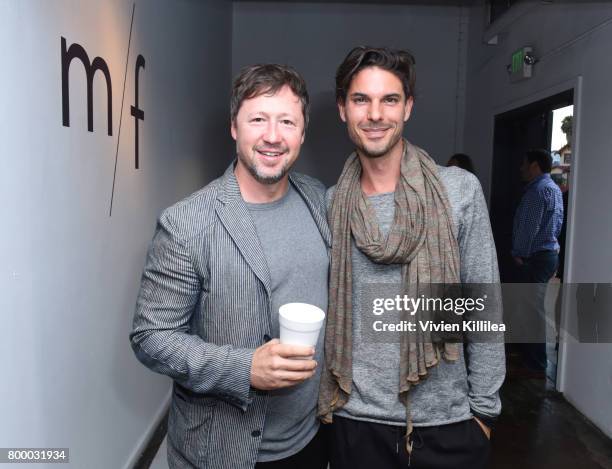 Founder of m/f people Greg Alterman and Brandon Michael attend m/f people Celebrates Launch in LA with Cocktail Party on June 22, 2017 in Los...