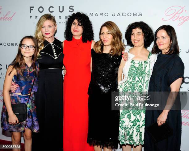 Oona Laurence, Kirsten Dunst, Tamara Jenkins, Sofia Coppola, Sarah Flack and Anne Ross attend "The Beguiled" New York Premiere - Arrivals at...