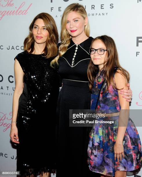 Sofia Coppola, Kirsten Dunst and Oona Laurence attend "The Beguiled" New York Premiere - Arrivals at Metrograph on June 22, 2017 in New York City.