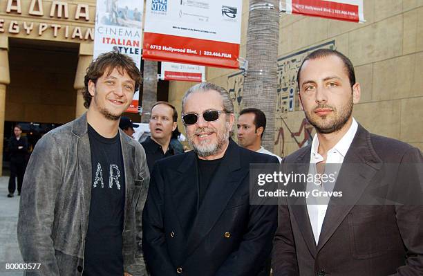 Silvio Muccino, Aurelio De Laurentiis, producer and Luigi De Laurentiis