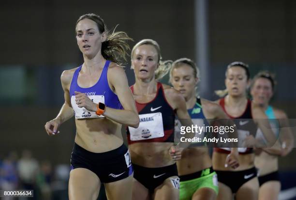 Molly Huddle runs to victory in the Womens 10.000 Meter Final during Day 1 of the 2017 USA Track & Field Championships at Hornet Satdium on June 22,...