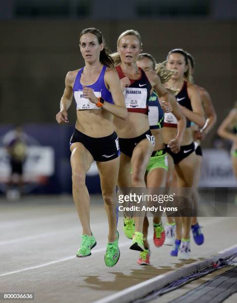 Molly Huddle runs to victory in the Womens 10.000 Meter Final during Day 1 of the 2017 USA Track & Field Championships at Hornet Satdium on June 22,...