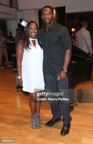 Director of development and chief of staff NMAAM Lolita D. Toney and DeMark Thompson attend the National Museum of African America Music presented by...