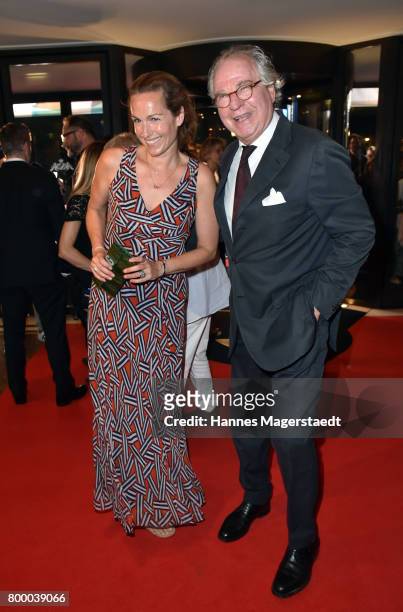 Friedrich von Thun and his daughter Gioia von Thun during the opening night of the Munich Film Festival 2017 at Bayerischer Hof on June 22, 2017 in...