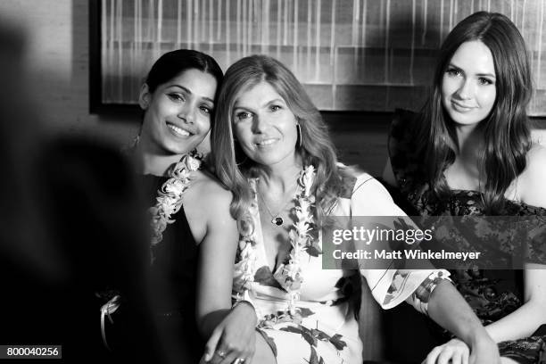 Actors Freida Pinto, Connie Britton and Karen Gillan pose for a portrait during day two of the 2017 Maui Film Festival at Wailea on June 22, 2017 in...