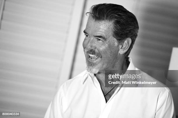 Pierce Brosnan, recipient of the Pathfinder Award, poses for a portrait during day two of the 2017 Maui Film Festival at Wailea on June 22, 2017 in...