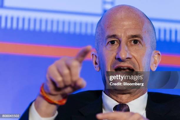 John Rice, vice chairman of General Electric Co. , speaks during the Wharton Global Forum in Hong Kong, China, on Friday, June 23, 2017. Rice said...