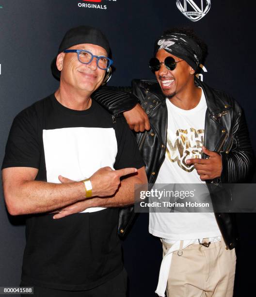 Howie Mandel and Nick Cannon attend a screening of 'King Of The Dance Hall' at TCL Chinese 6 Theatres on June 22, 2017 in Hollywood, California.