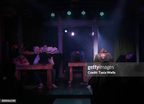 Actors Max Ehrich, Jonah Platt, , Lana McKissack, Damon Gravina, Anna Grace Barlow and Garrett Clayton perform onstage at The Fuse Project's...