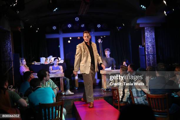 Actors Max Ehrich, Jonah Platt, Lana McKissack, Anna Grace Barlow, Jimmy Ray Bennet and Garrett Clayton perform onstage at The Fuse Project's...