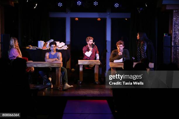 Actors Max Ehrich, Jonah Platt, , Lana McKissack, Damon Gravina, Anna Grace Barlow and Garrett Clayton perform onstage at The Fuse Project's...