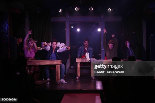 Actors Max Ehrich, Jonah Platt, , Lana McKissack, Damon Gravina, Anna Grace Barlow and Garrett Clayton perform onstage at The Fuse Project's...