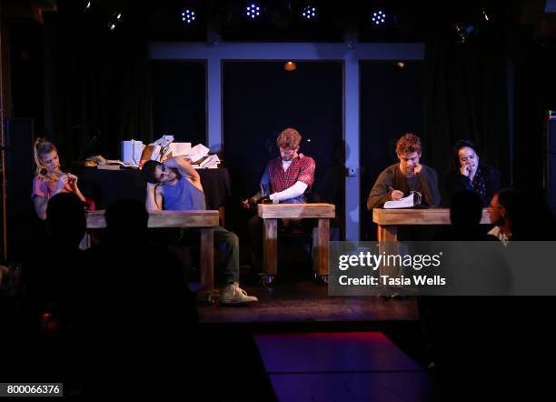 Actors Max Ehrich, Jonah Platt, , Lana McKissack, Damon Gravina, Anna Grace Barlow and Garrett Clayton perform onstage at The Fuse Project's...