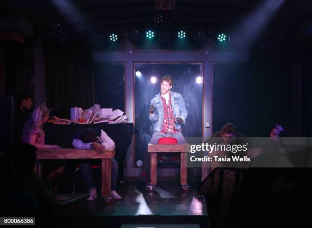 Actors Max Ehrich, Jonah Platt, , Lana McKissack, Damon Gravina, Anna Grace Barlow and Garrett Clayton perform onstage at The Fuse Project's...