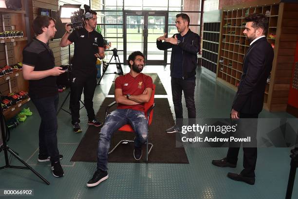 Mohamed Salah new signing for Liverpool at Melwood Training Ground on June 22, 2017 in Liverpool, England.