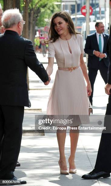 Queen Letizia of Spain attends the Presidency of the Plenary of the Spanish Royal Academy of Language 'RAE' on June 22, 2017 in Madrid, Spain.