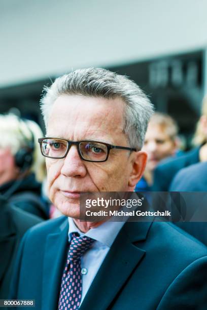Portrait of German Interior Minister Thomas de Maiziere during his visit to the police station of German Bundespolizei or Federal Police at Berlin...
