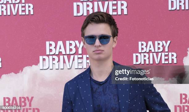 Actor Ansel Elgort attends a photocall for 'Baby Driver' at the Villa Magna Hotel on June 23, 2017 in Madrid, Spain.