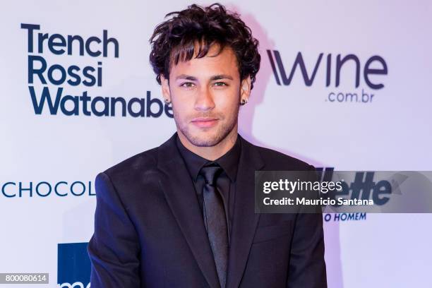 Neymar Jr. Poses before a benefit auction at Hotel Unique on June 22, 2017 in Sao Paulo, Brazil.
